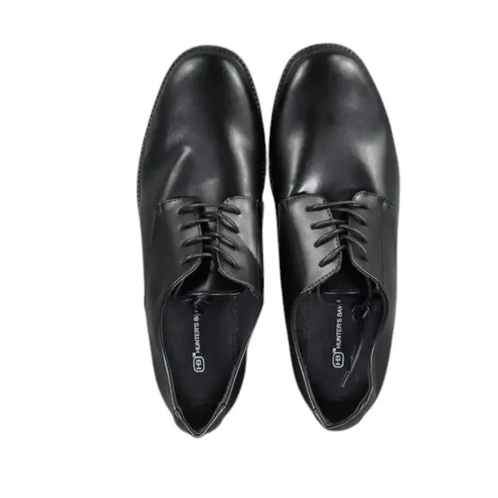Hunters Bay Shoes Men 11.5 Oxford Derby Dress Formal Event Black Classic Lace Up